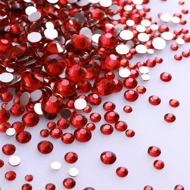 SS3-SS30 Red Series Non-Hotfix Glass Flat-Back  Rhinestones