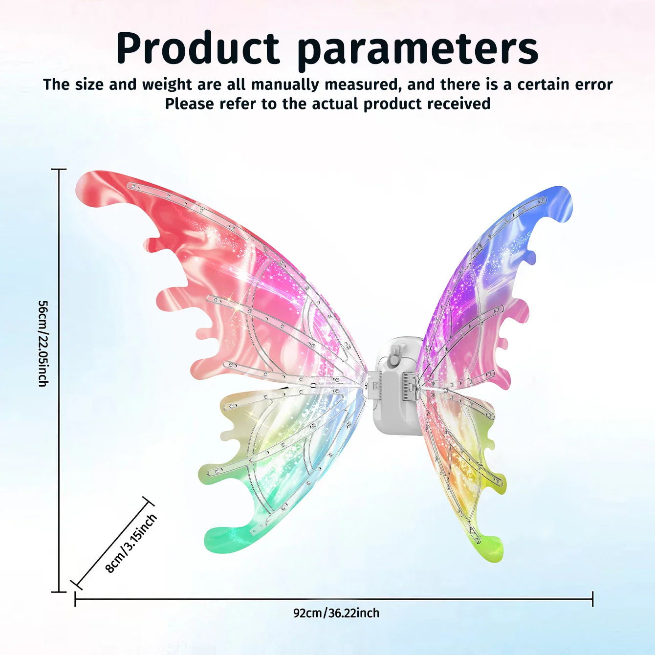 Luminous butterfly electric music fairy wings