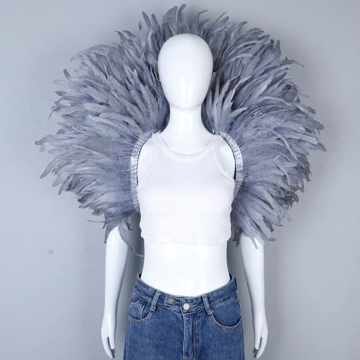 Festival Carnival Feather Shoulder Shawl