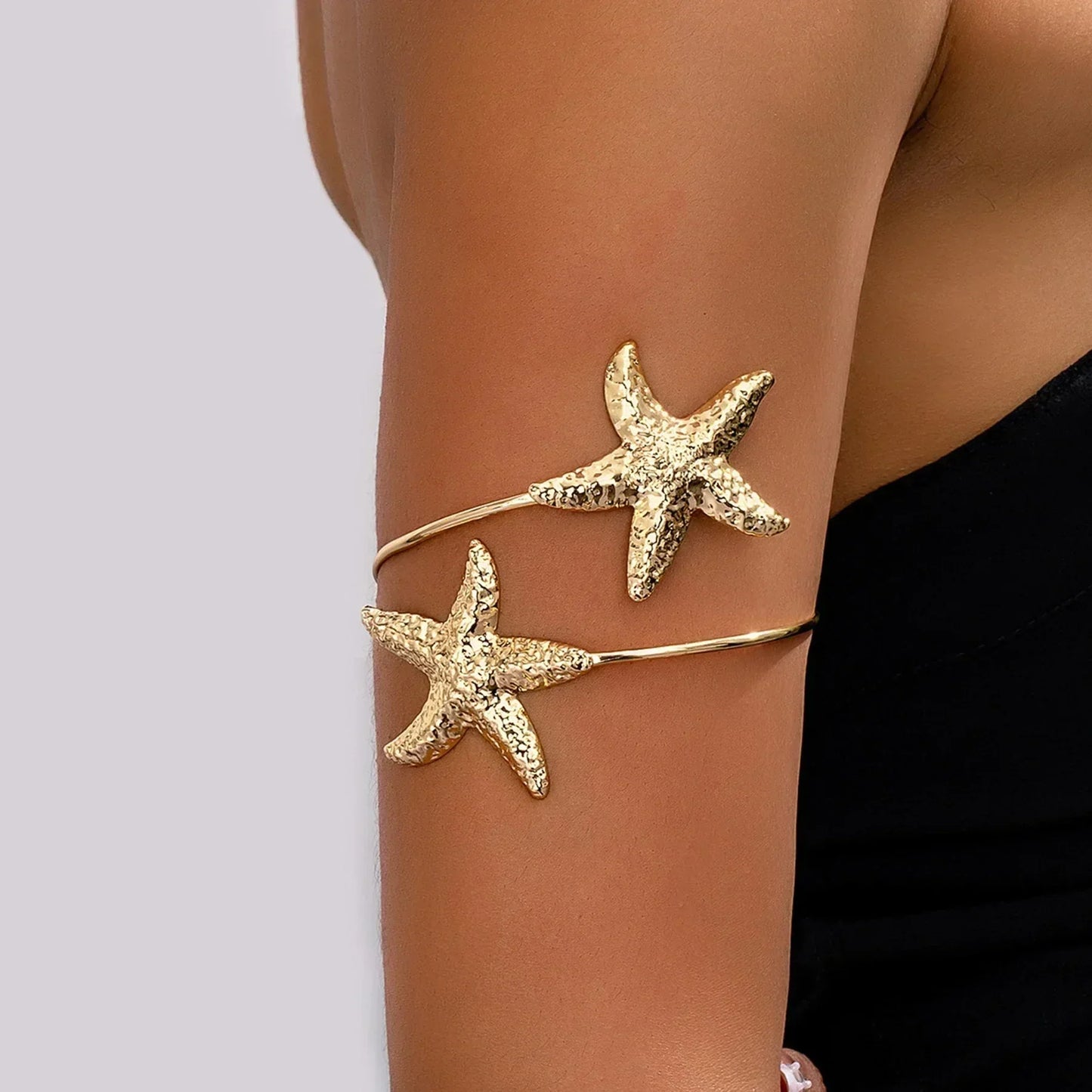 Golden Alloy 2 Starfish Arm Bracelet