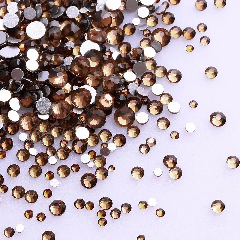 1440PCS SS3-SS20 Mix Size Non-Hotfix Glass FlatBack Rhinestones