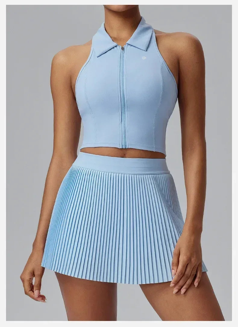 Floral Quick-drying Sports Pleated Skirt Shorts