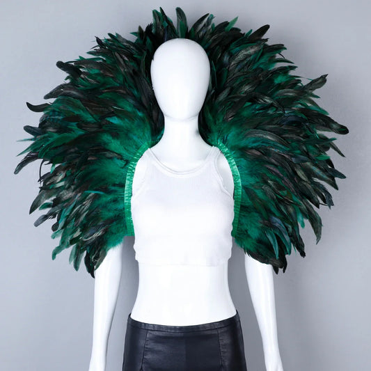 Festival Carnival Feather Shoulder Shawl
