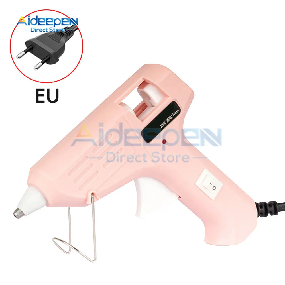 20W Mini Hot Glue Gun with 7mm x 150mm Glue Sticks – Low-Temp