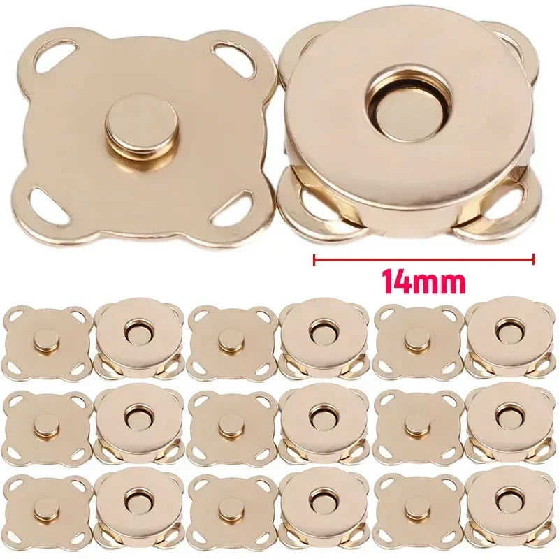 Magnetic Snap Fastener Clasps & Buttons for Bags, Purses & DIY Crafts