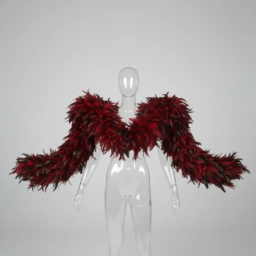 Natural Fluffy Rooster Feather Marabou Boa