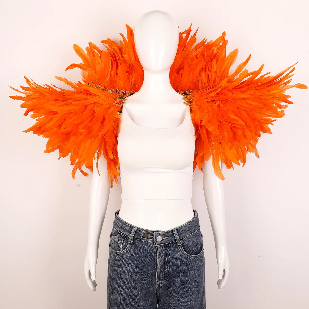 Festival Carnival Feather Shawl