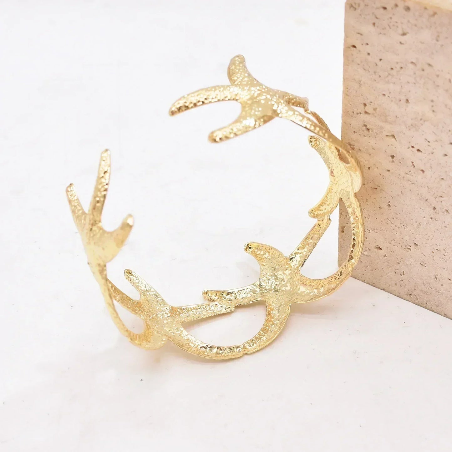 Golden Alloy 2 Starfish Arm Bracelet