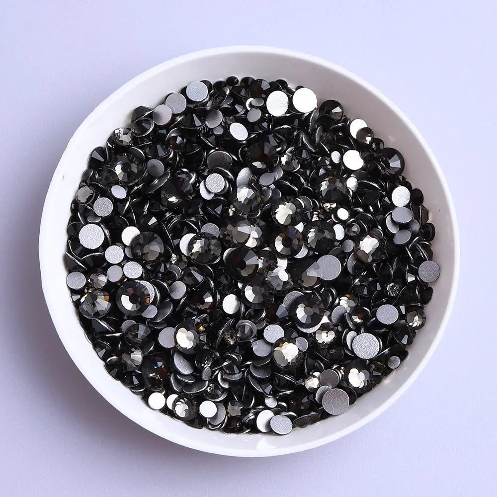 1440PCS SS3-SS20 Mix Size Non-Hotfix Glass FlatBack Rhinestones
