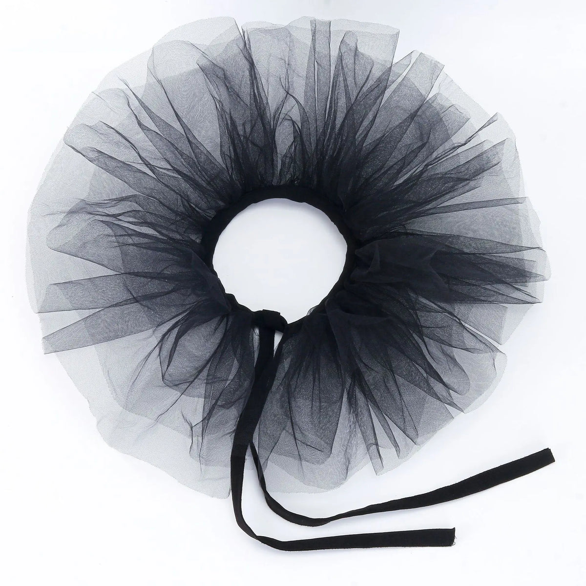 Fluffy Mesh Clown Ruff Collar & Vintage Masquerade Circus Costume Accessory