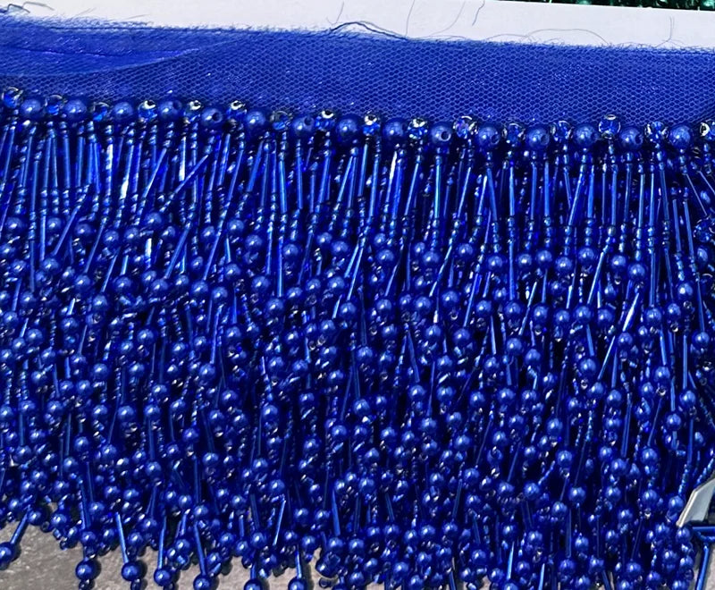 Glass Pearl & Bead Tassel Fringe (5 Yards)