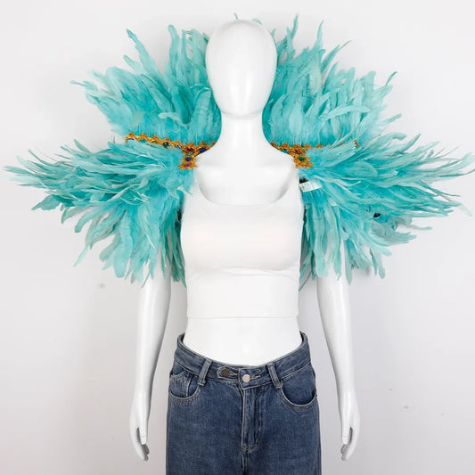 Festival Carnival Feather Shawl