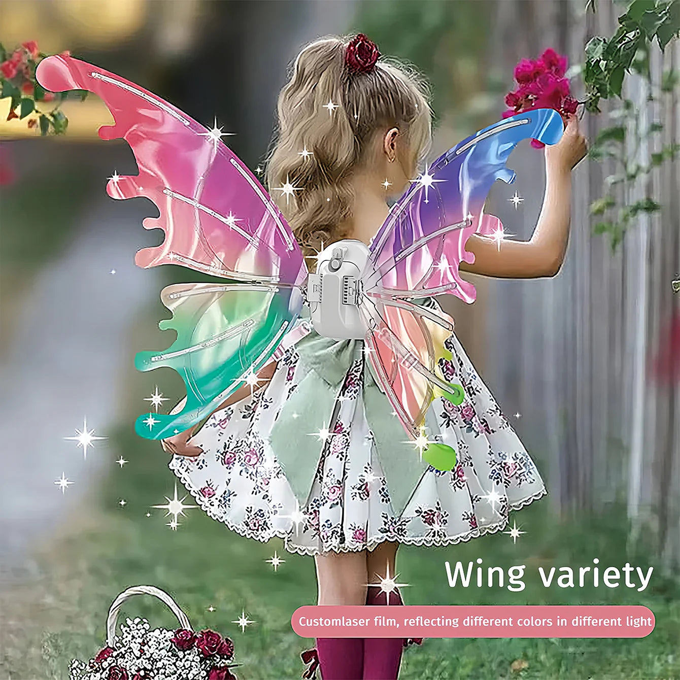 Luminous butterfly electric music fairy wings