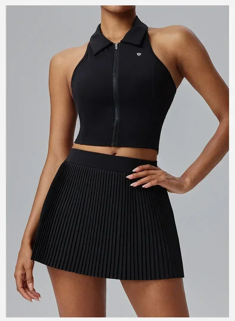 Floral Quick-drying Sports Pleated Skirt Shorts