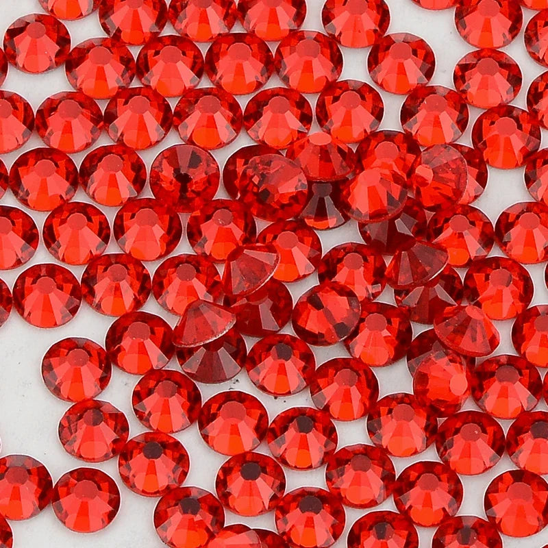 SS3-SS30 Red Series Non-Hotfix Glass Flat-Back  Rhinestones
