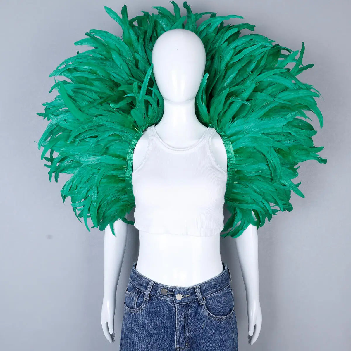 Festival Carnival Feather Shoulder Shawl