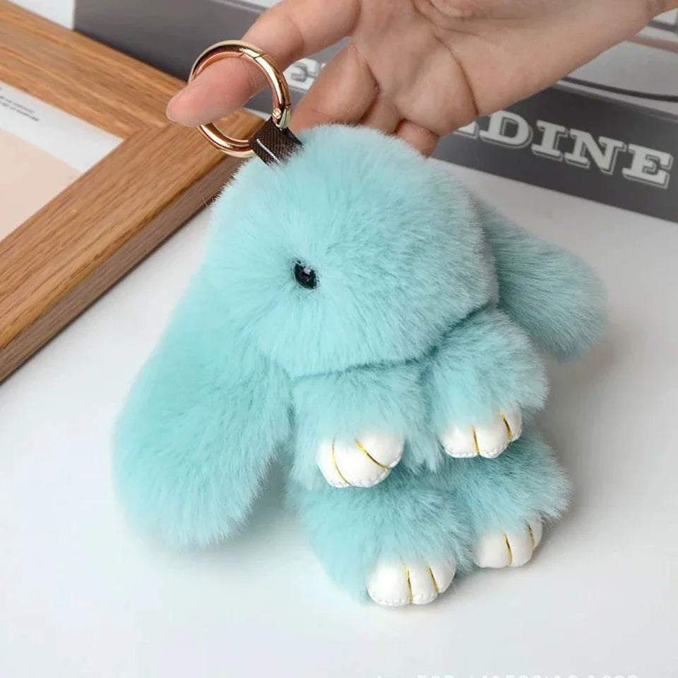 15cm Women's Rabbit Fur Keychain Bag Car Pendant Jewelry
