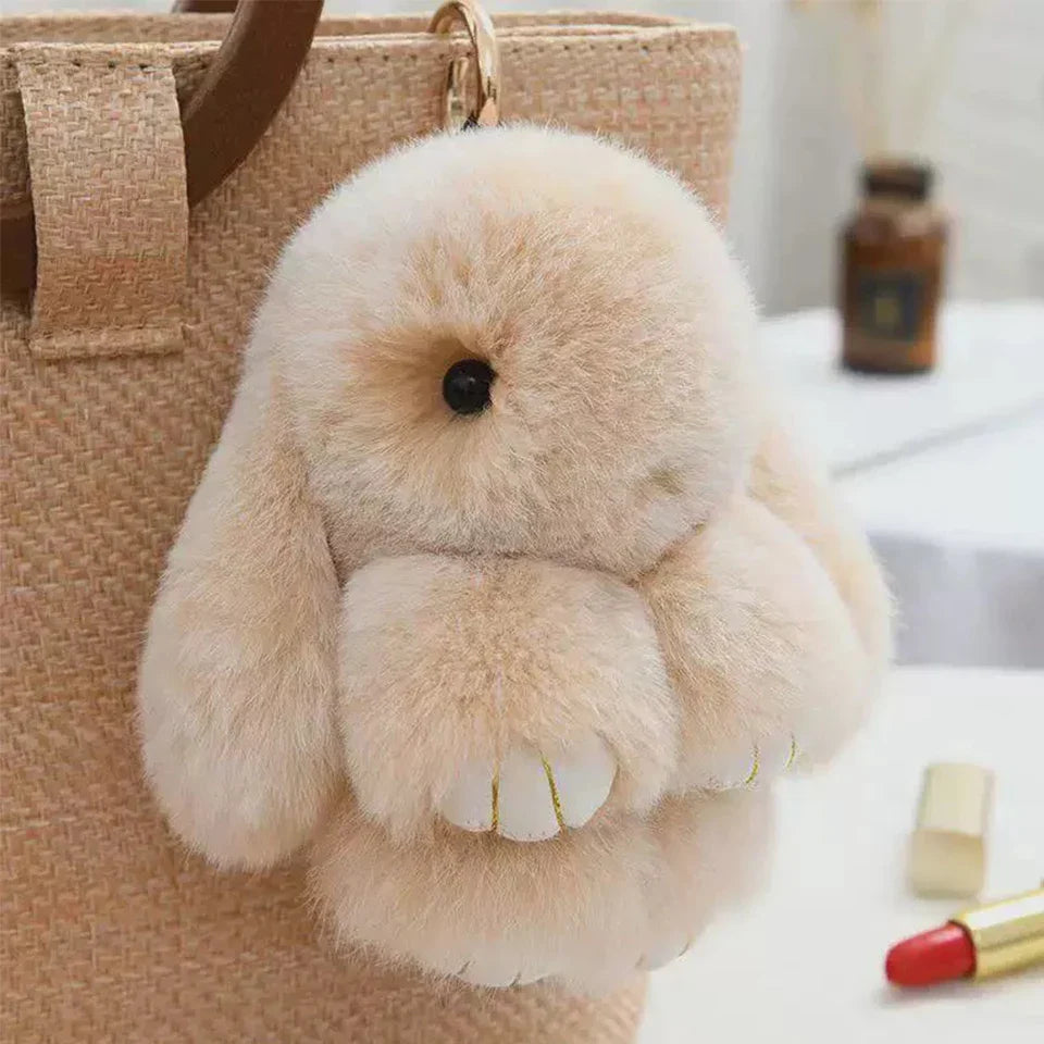 15cm Women's Rabbit Fur Keychain Bag Car Pendant Jewelry