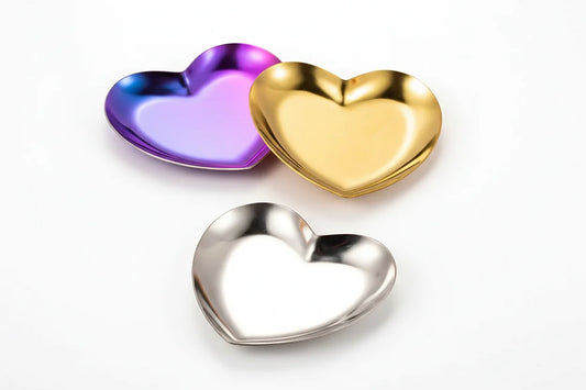 Heart-Shaped Metal Sorting Trays for Rhinestones and Beads