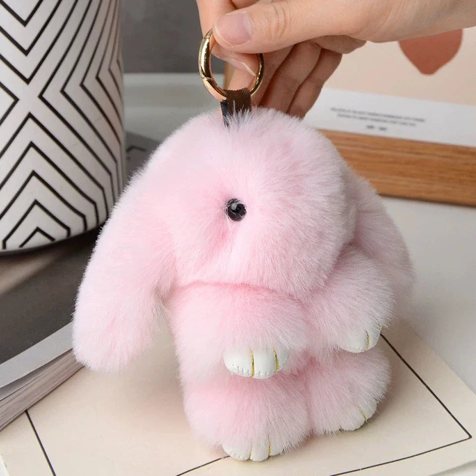 15cm Women's Rabbit Fur Keychain Bag Car Pendant Jewelry