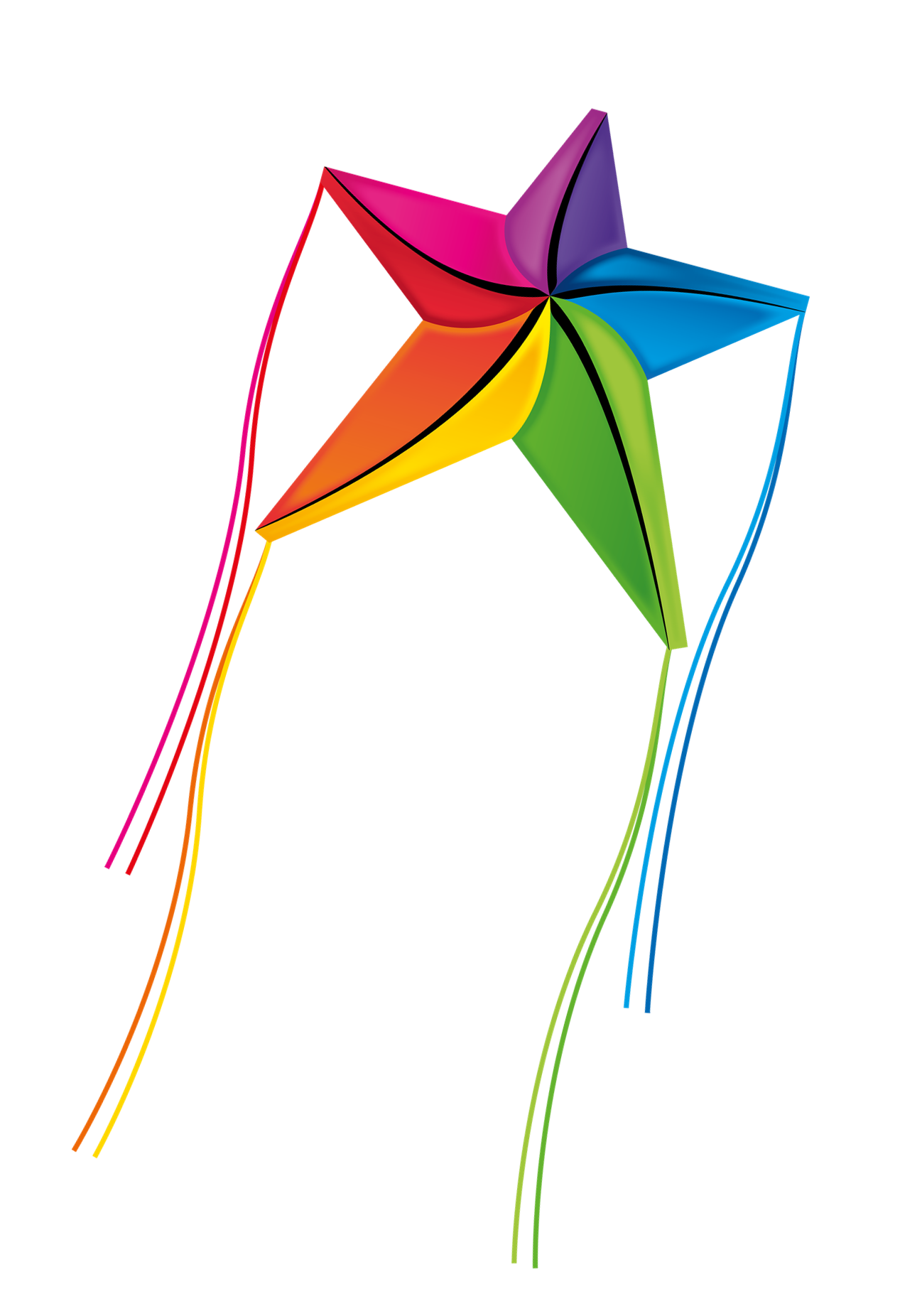 57 Inch Wide ShootingStar Ripstop Nylon Star Kite