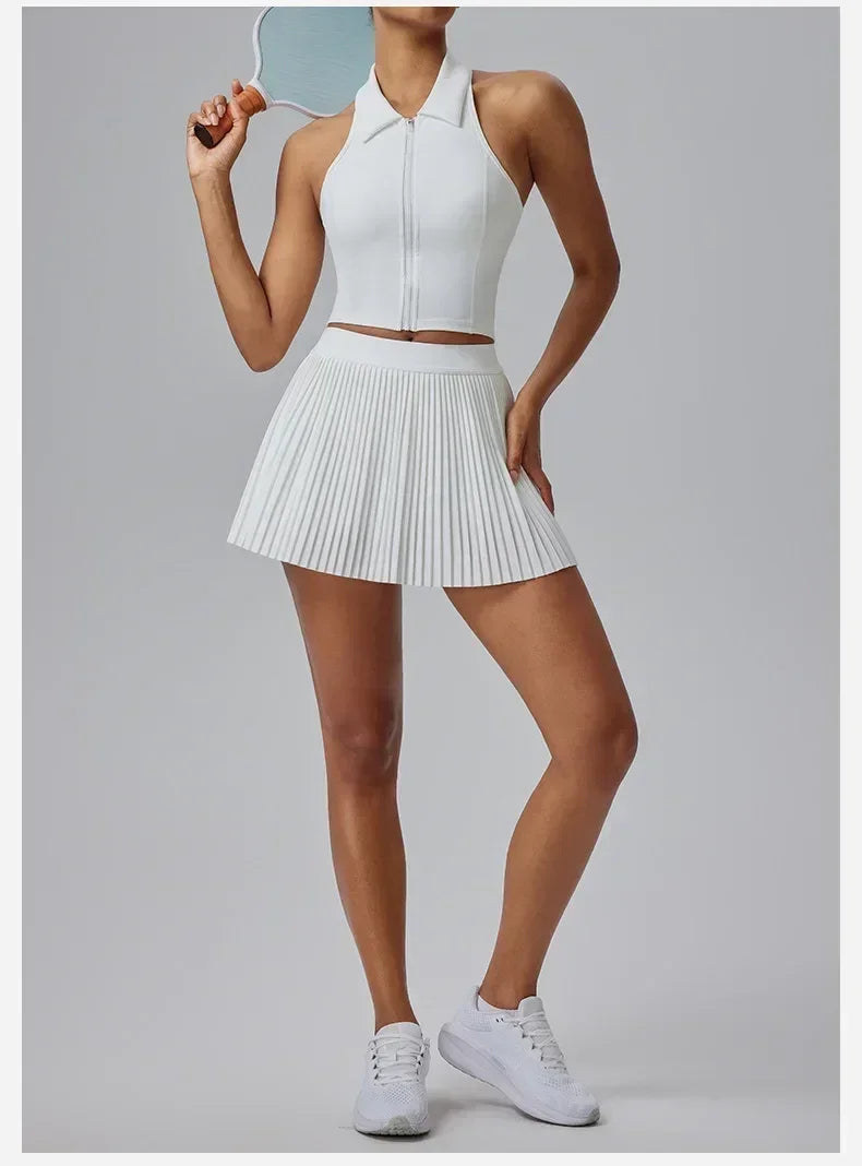 Floral Quick-drying Sports Pleated Skirt Shorts