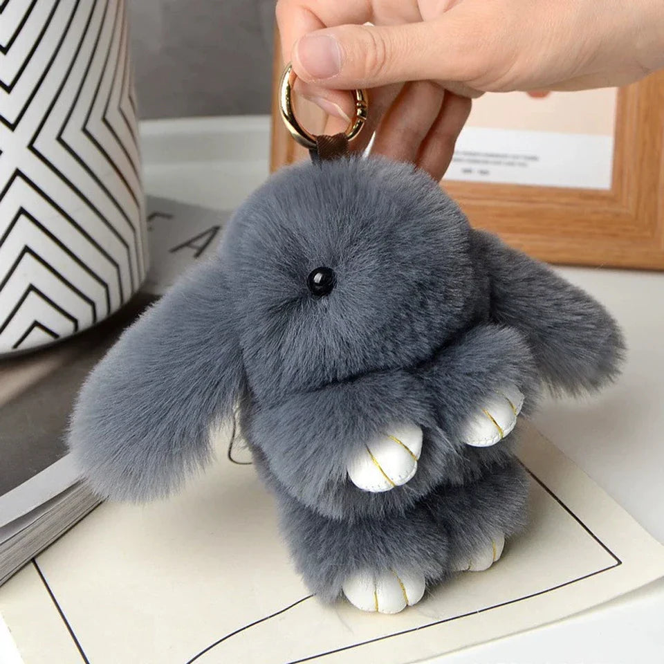 15cm Women's Rabbit Fur Keychain Bag Car Pendant Jewelry