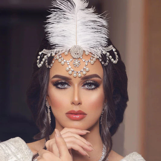 Ostrich Feather Headband Hair Accessory