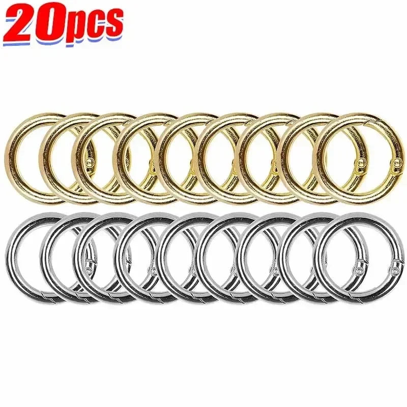 Metal Spring O-Ring Snap Clasp Clips for Bags, Keychains & DIY Crafts