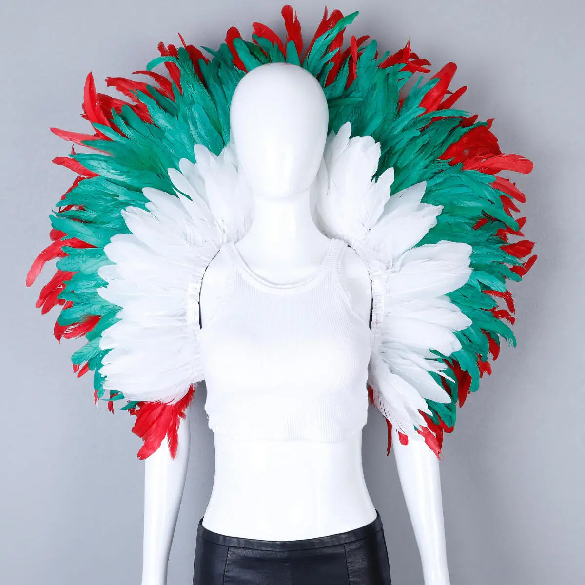 Festival Carnival Feather Shoulder Shawl