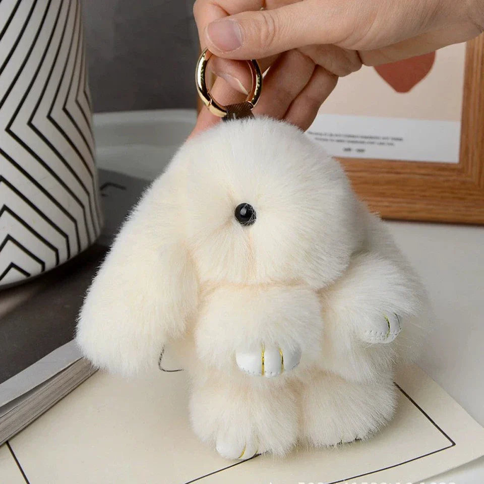15cm Women's Rabbit Fur Keychain Bag Car Pendant Jewelry