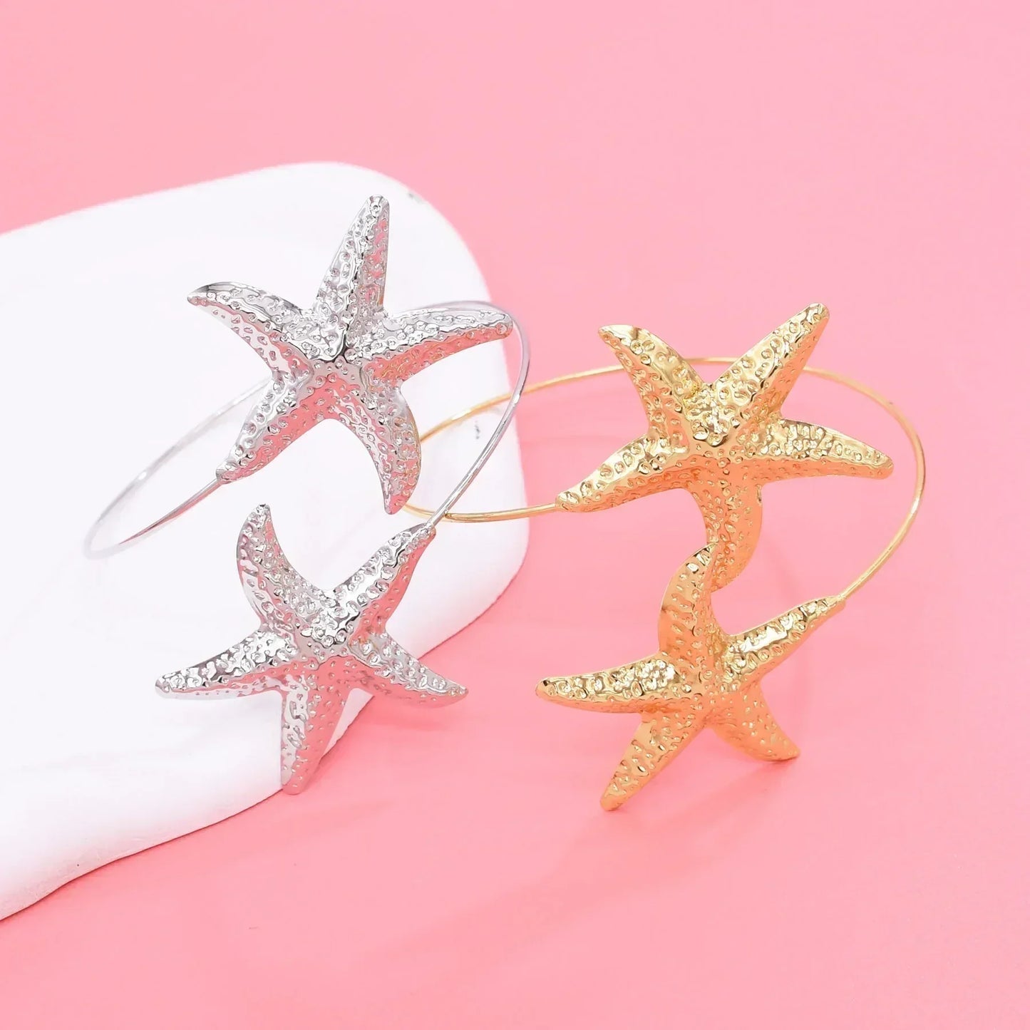 Golden Alloy 2 Starfish Arm Bracelet