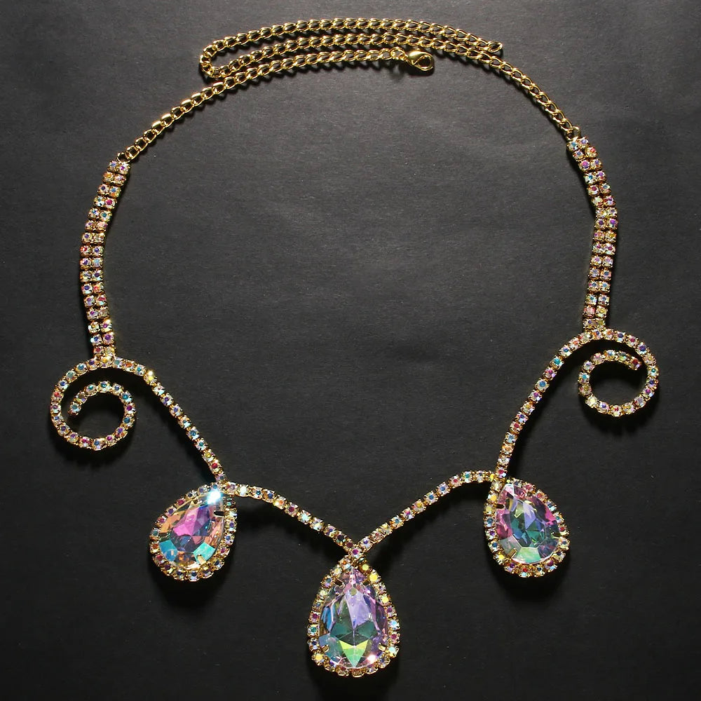 Rhinestone Drop Head Chain Headpiece