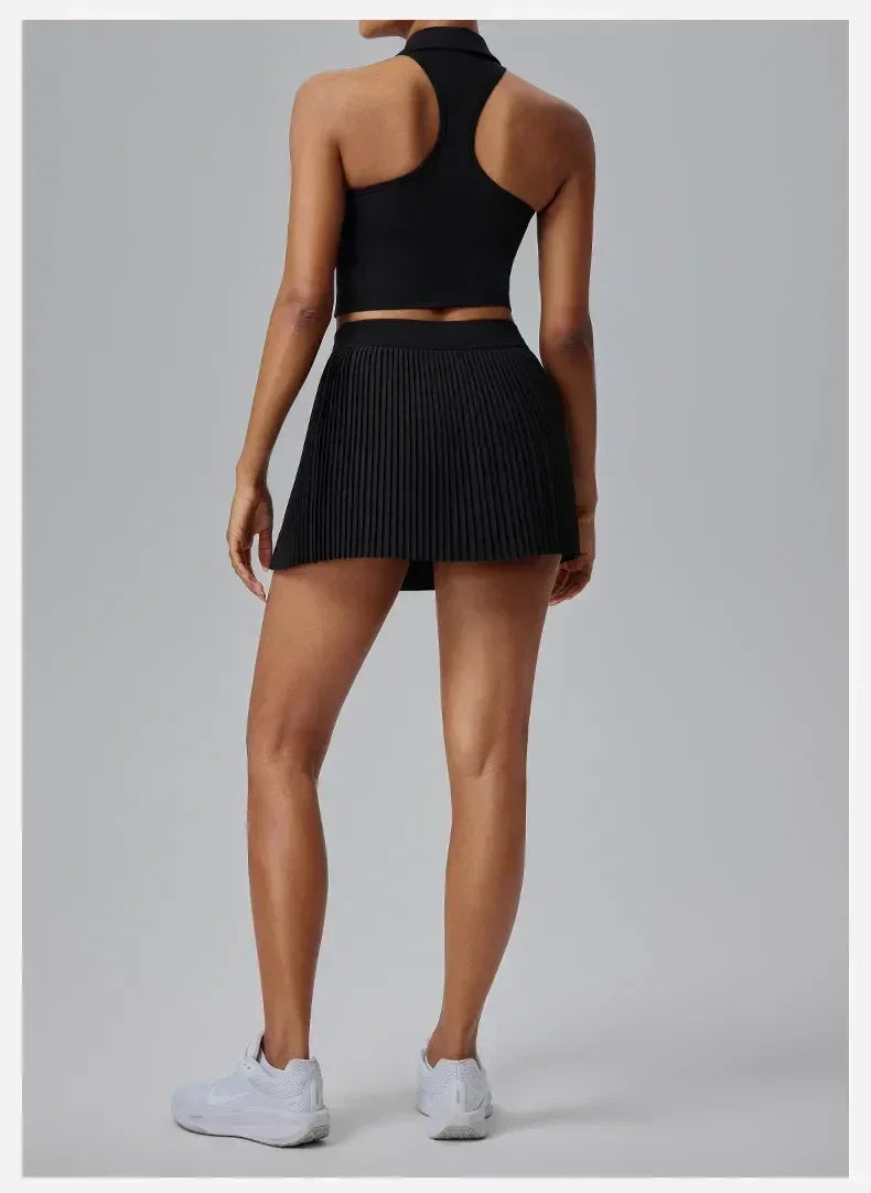 Floral Quick-drying Sports Pleated Skirt Shorts