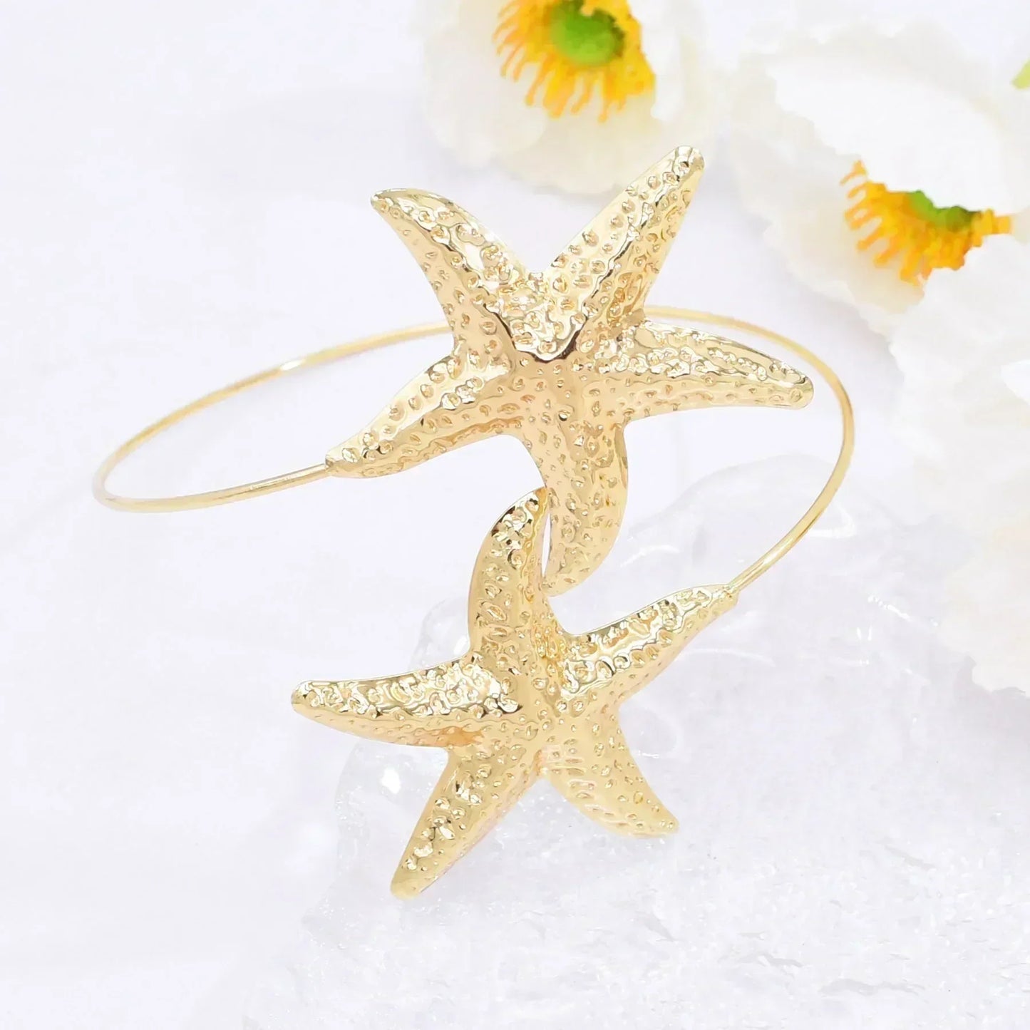 Golden Alloy 2 Starfish Arm Bracelet