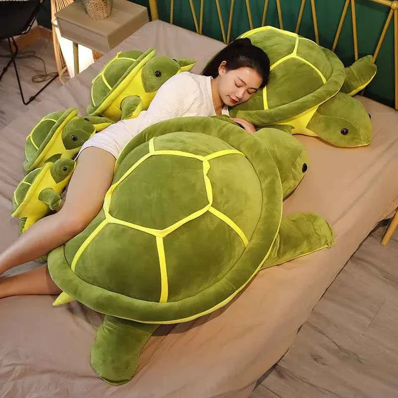 Kawaii Sea Turtle Plush (13.8-21.7 in) - Soft Stuffed Animal Pillow Gift