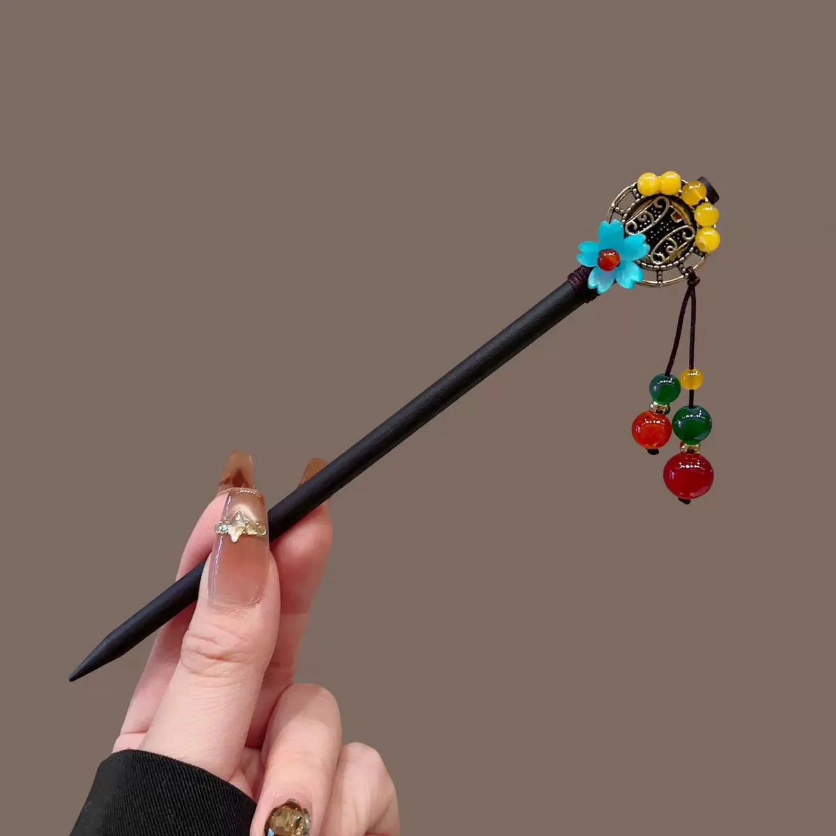 Antique Wooden Hairpin Women's Elegant Hair Stick New Chinese Style Simple Cheongsam Hairpin Headwear Jewelry Hair Accessories