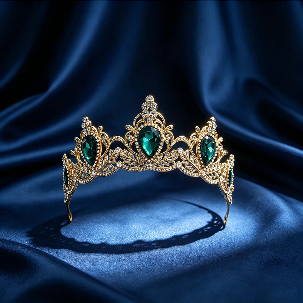 1pc Baroque Tiara Crown Rhinestone Princess Diadem Women Bridal Wedding Party Prom Birthday Hair Accessories Headband