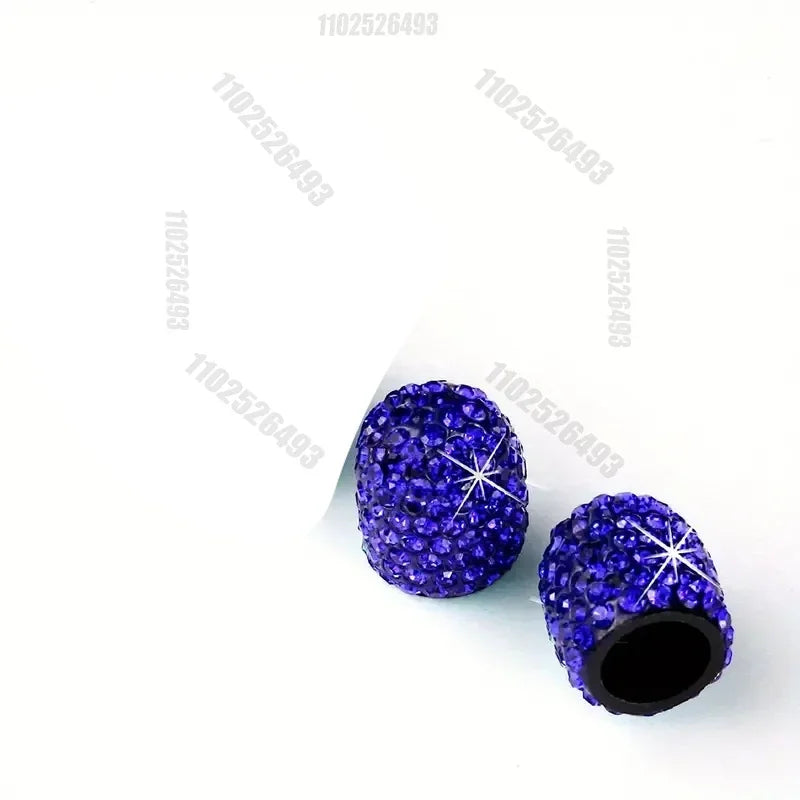 2/4PCS Diamond Car Tire Valve Caps Shining Dust-proof Wheel Valve Cover Vehicle Bling Crystal Valve Cap Car Styling Accessories