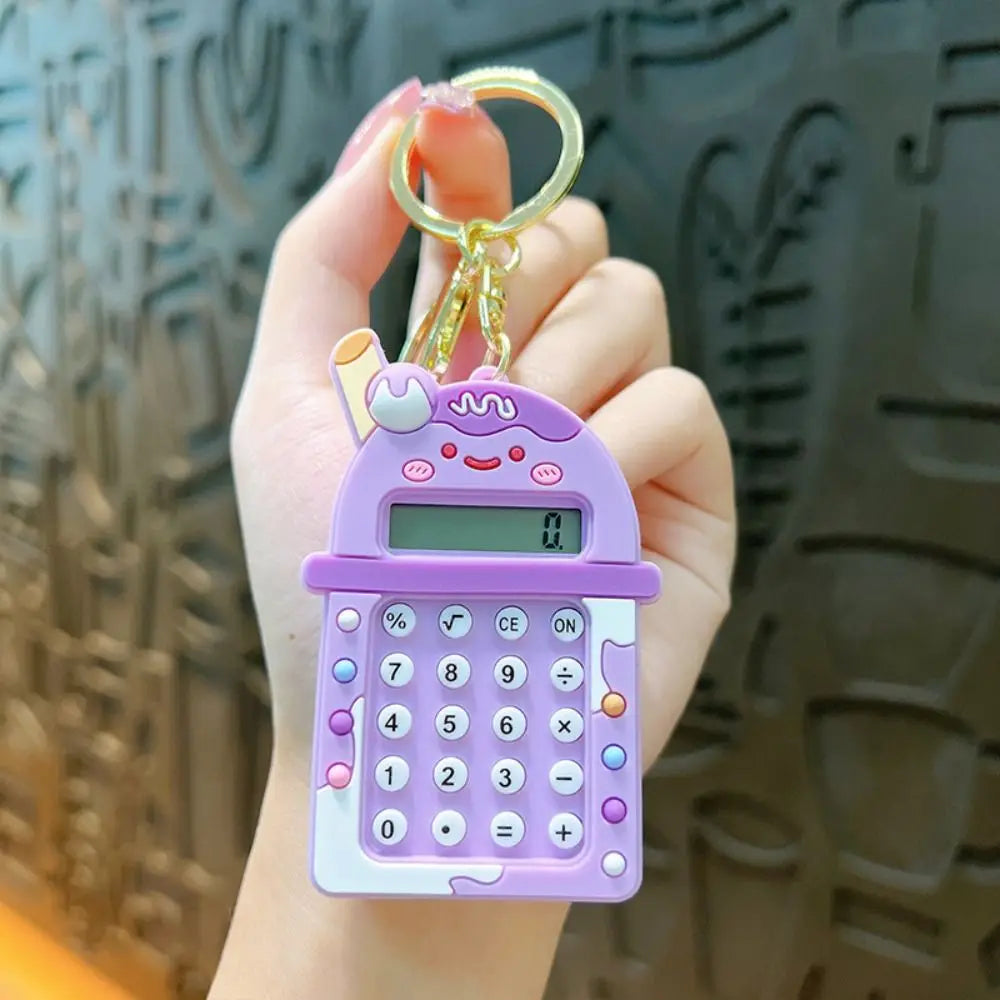 Portable Kawaii Mini Calculator 8 Digits Display Candy Color Student Stationery Lightweight Maze School Supplies Office