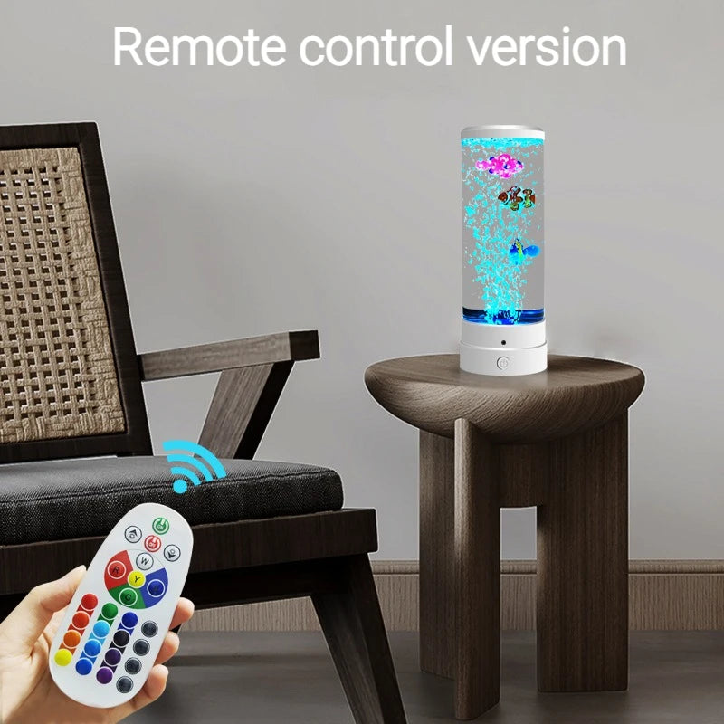 LED Multi-color Bubble Fish Aquarium with USB Plug-in