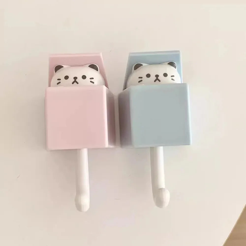 Gancho  pared con forma  gato para llaves, colgador  puerta multifuncional Kawaii, organizador  pared, ganchos corativos, coraci