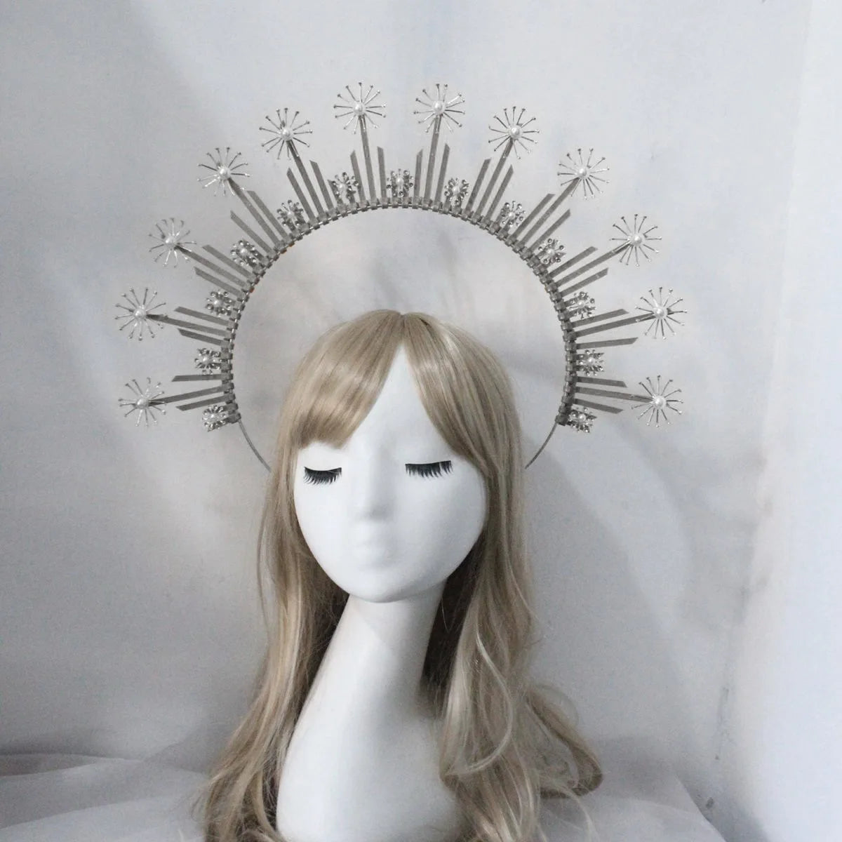 Sunburst Celestial Headband Star Sun Halo Goddess Crown Gold Halo Headpiece For Parties Birthdays Wedding Maternity Photoshot