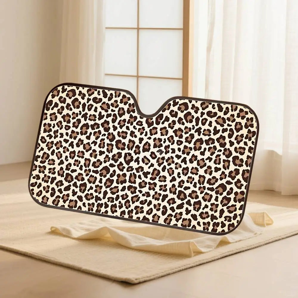 Animal Fur (Leopard Print) Car Sun Shade Windshield Cover