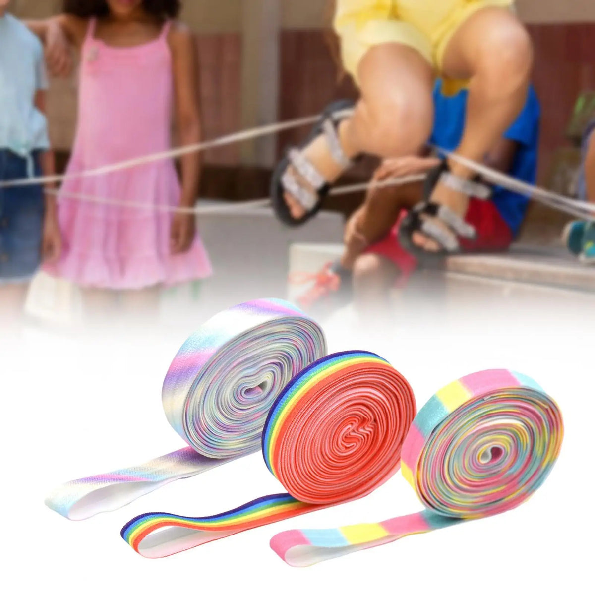 Elastic Chinese Jump Rope Skipping Rope 300cm Long Girls Group Jump Rope Jumping Rope for Games Party Favors Indoor Sports