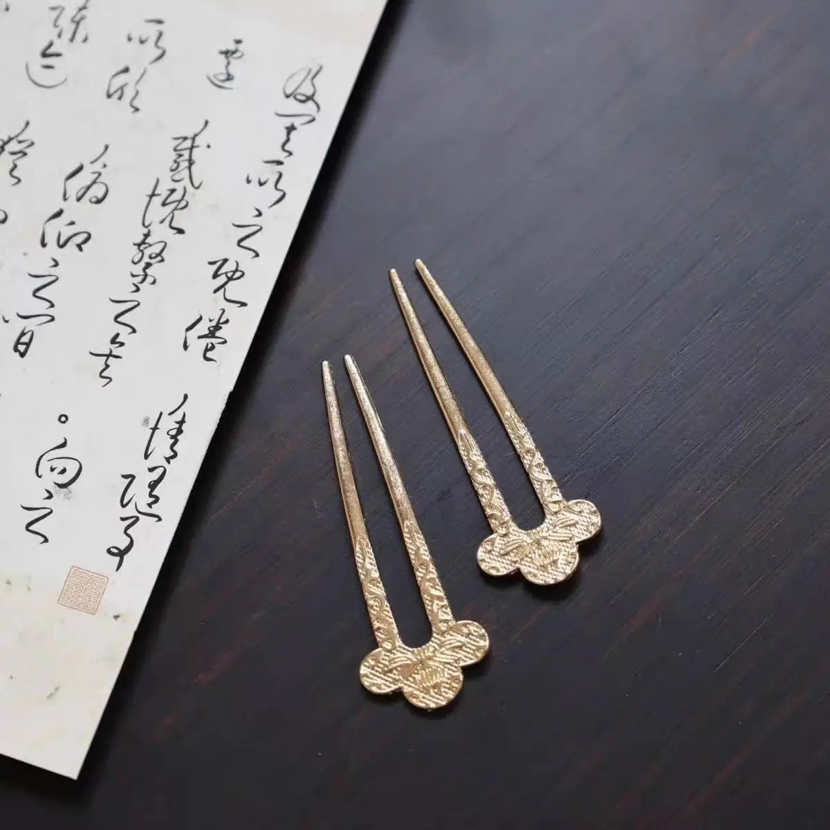 Ancient Chinese Style Golden Peony Hair Fork Inlaid Gemstone Retro Wedding Hair Pin Elegant Hanfu Cosplay Hair Ornament for Wom