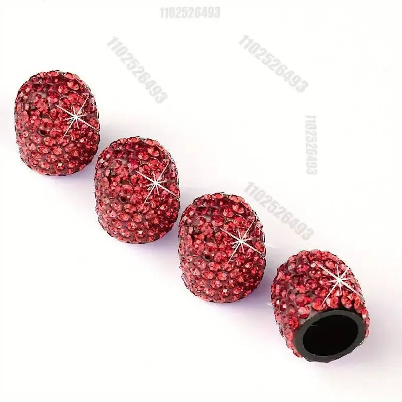 2/4PCS Diamond Car Tire Valve Caps Shining Dust-proof Wheel Valve Cover Vehicle Bling Crystal Valve Cap Car Styling Accessories