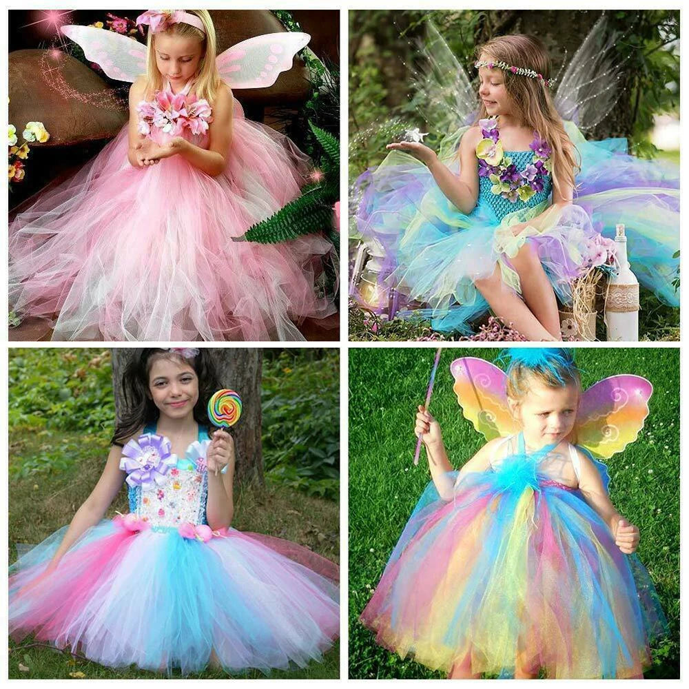 10 Yards Rainbow Glitter Tulle Roll