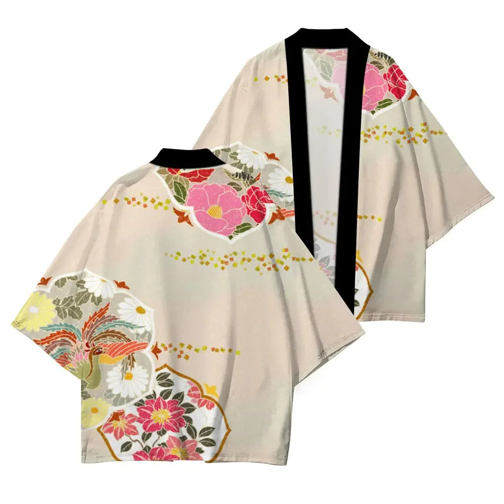 Cherry Blossom Half Sleeve Summer Kimono
