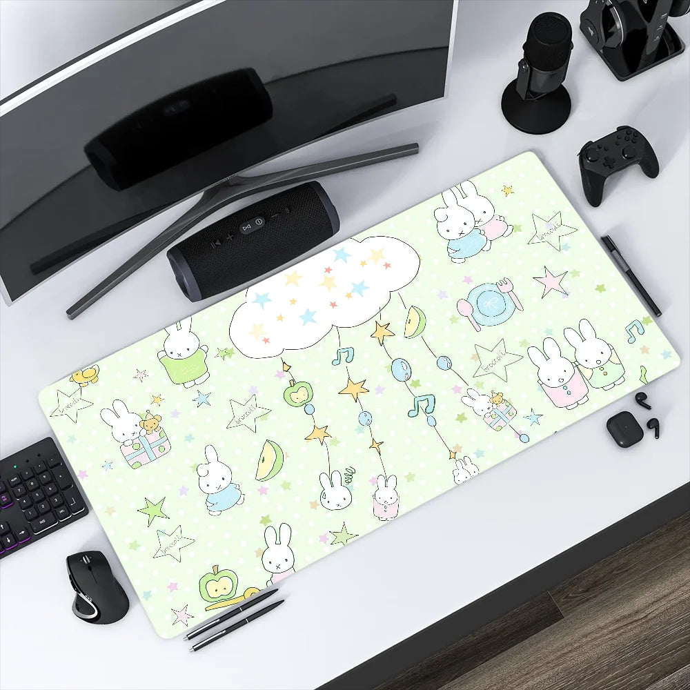 Mouse M-Miffy Cute Pad Kawaii Non-slip Lockedge Office Student Gaming Thickened Large Writing Cushion MousePad